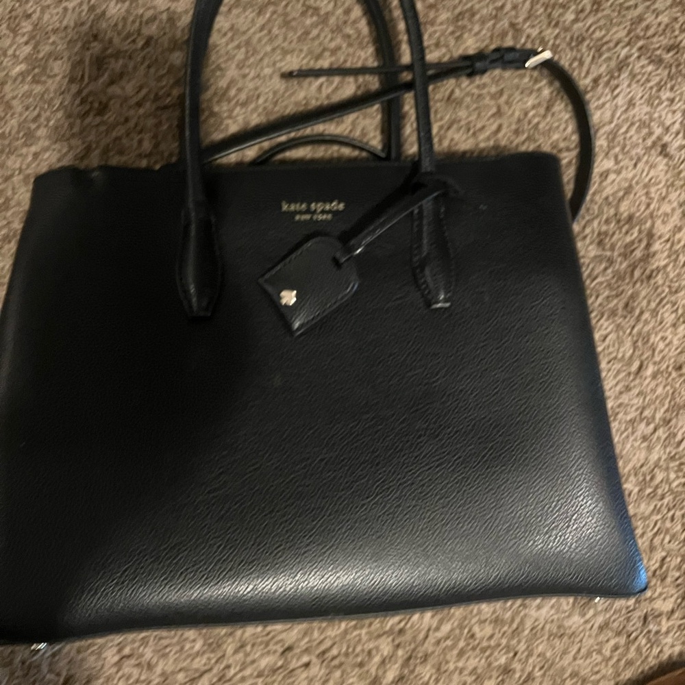 Kate Spade Black Leather Tote Bag